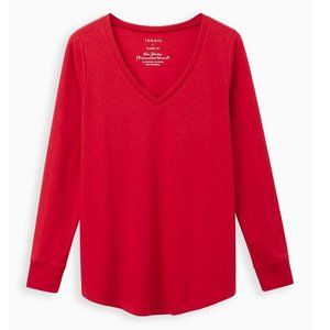Torrid Size 3X 22-24 Girlfriend Tee - Signature Jersey - Red